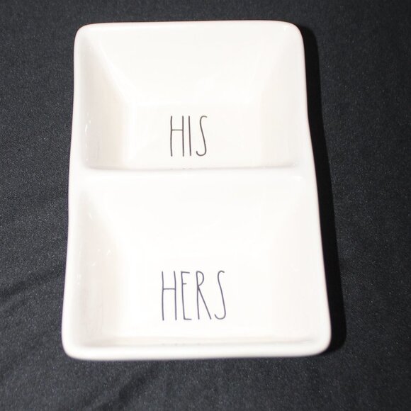 Rae Dunn His and Hers Dish Artisan Collection by Magenta - Picture 1 of 11